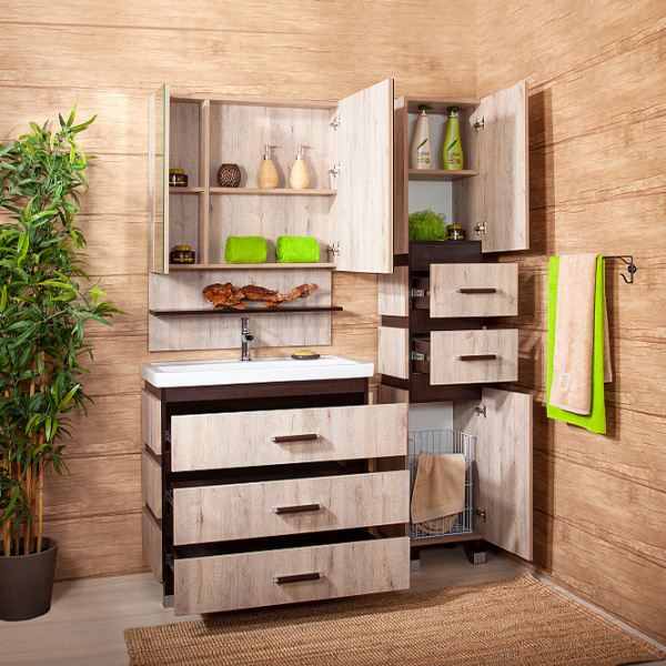 Тумба с раковиной Бриклаер Техас 80 см фото