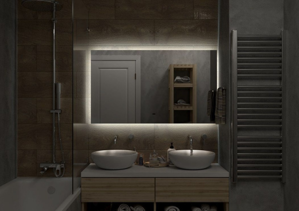 Зеркало с подсветкой Art&Max Perugia AM-Per-1200-800-DS-F 120x80 фото