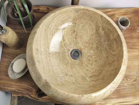 Накладная раковина из оникса Indo Donut Sunset Big DO-000175 фото