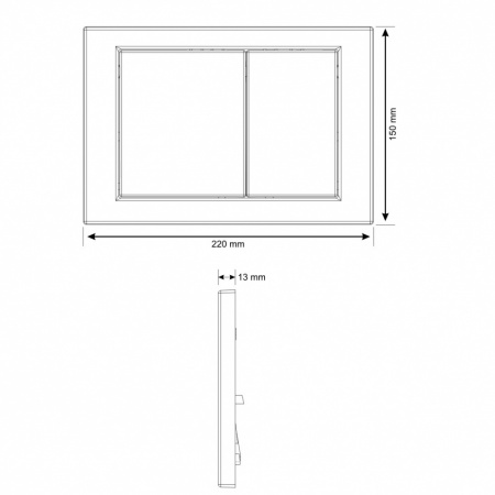 Кнопка смыва Cersanit Link S-BU-M05/Cg хром глянцевый фото