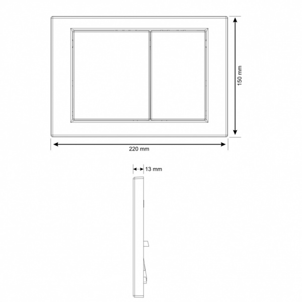 Кнопка смыва Cersanit Link S-BU-M05/Cg хром глянцевый фото