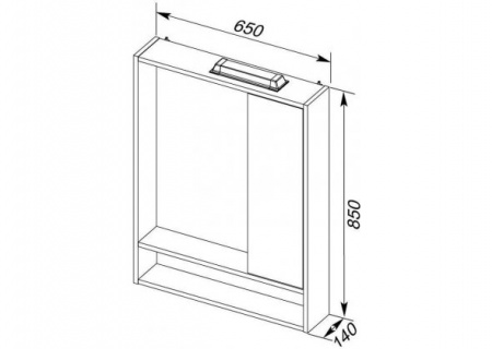 Зеркало-шкаф Aquanet Коста 65 00188404 фото