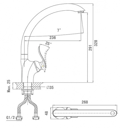 Смеситель для кухни D&K Liszt Bayern DA1232401 фото