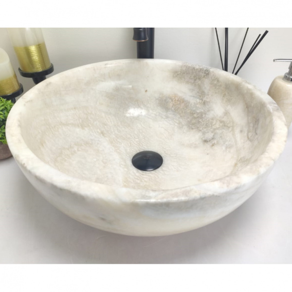Накладная раковина из оникса Indo Bowl Yellow Medium TinLip BO-00511 фото