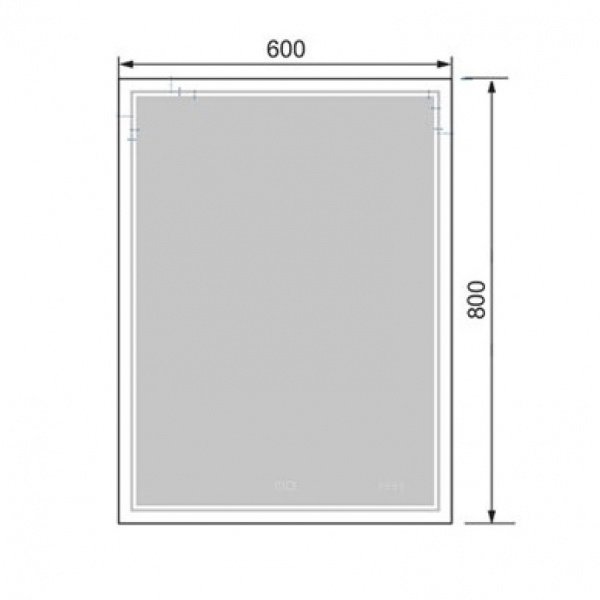 Зеркало с подсветкой Jorno Glass Gla.02.60/W 60 см фото