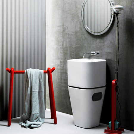 Раковина с бельевой корзиной Azzurra Tandem ULI200/1 bi*0 фото