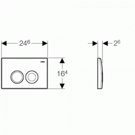 Смывная клавиша Geberit Delta 21 115.125.11.1 белая фото