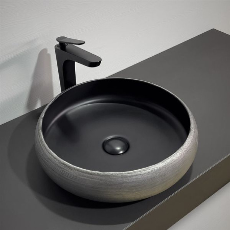 Накладная раковина Comforty 78653 00-00012232 41x41 серебро/черный фото