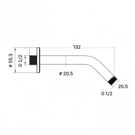 Держатель для верхнего душа Iddis Built-in Shower Accessories 001MINSi61 фото