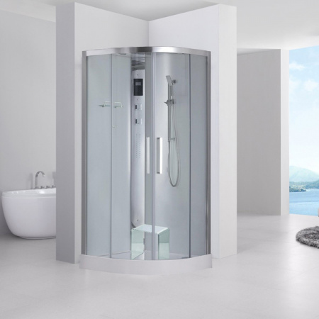 Душевая кабина с гидромассажем и паром Acquazzone Alexandra 90S 90x90x220 фото