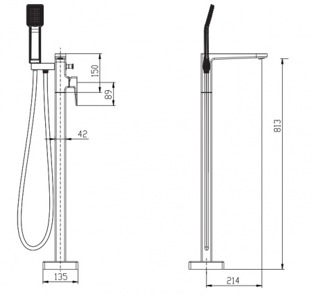 Cмеситель для ванны Omnires Siena SN7333CR хром фото