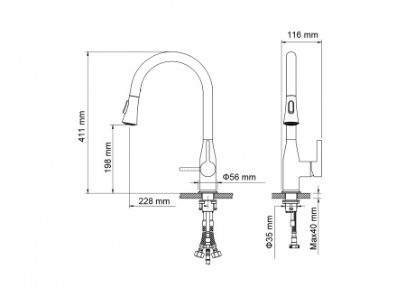 Смеситель для кухни Timo Saona 2336/00FL фото