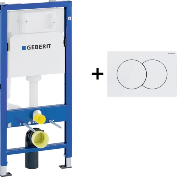 Инсталляция для унитаза Geberit Duofix Delta 458.133.11.2 с белой клавишей фото
