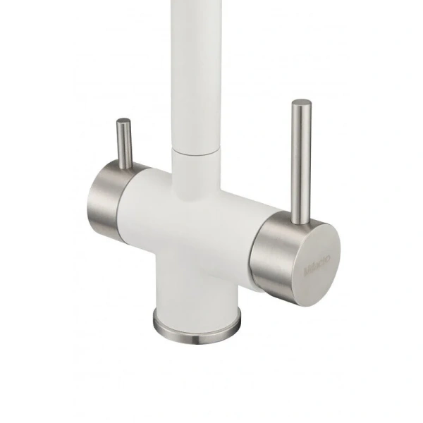 Смеситель для кухни под фильтр Milacio Ultra Vicar MCU.554.WH белый фото