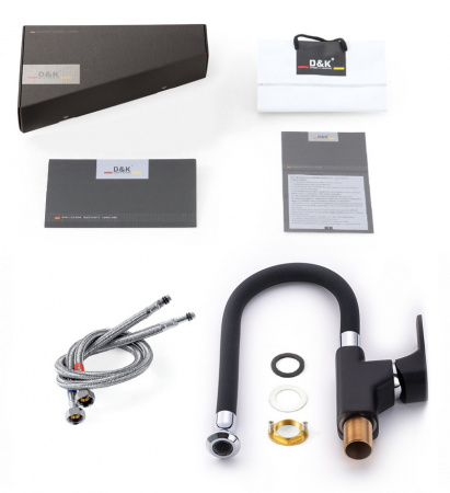 Смеситель для кухни D&K Technishe Berlin DA1432915 с гибким изливом фото