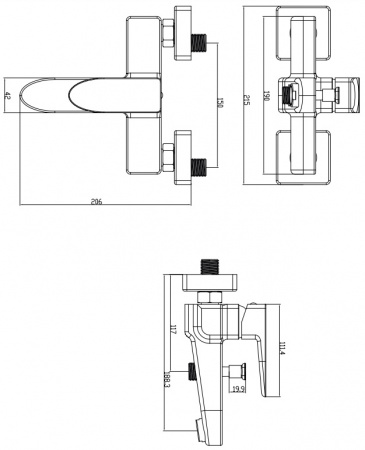 Cмеситель для ванны Omnires Siena SN7330CR хром фото