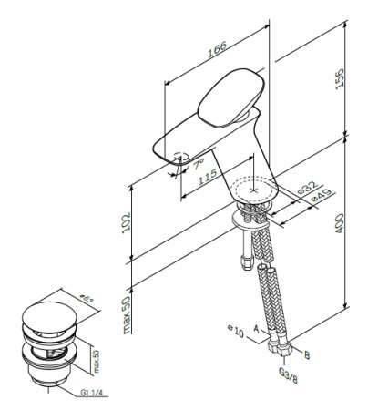 Смеситель для раковины AM.PM Spirit 2.0 F70A82100 фото