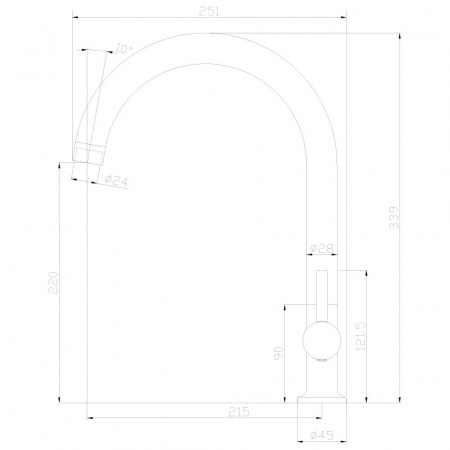 Смеситель для кухни Rossinka X X25-23U фото