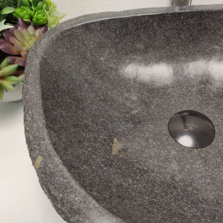 Накладная раковина из речного камня RS01253 (44*37*15) фото