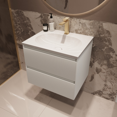 Тумба под раковину Vincea Welle 60 VMC-2WL600MW M.White Soft-touch фото