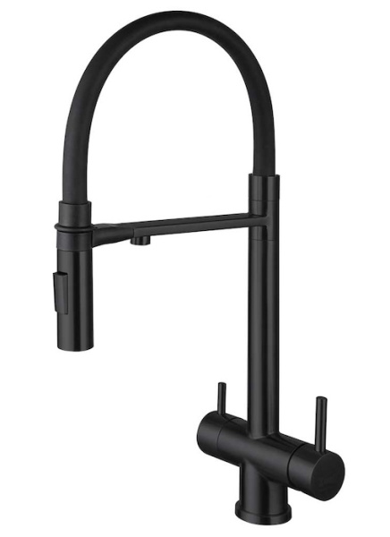 Смеситель для кухни с фильтром для воды Zorg Inox SZR-3030-1 BLACK фото