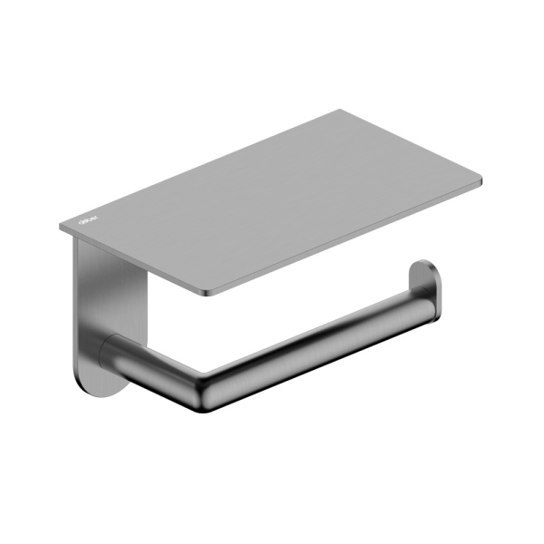 Держатель для туалетной бумаги с полкой Abber Pol 316 AA1930BGG брашированная оружейная сталь фото