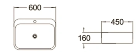 Встраиваемая раковина SantiLine SL-2108 60x45 фото