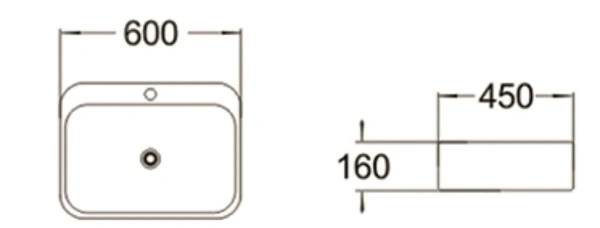 Встраиваемая раковина SantiLine SL-2108 60x45 фото