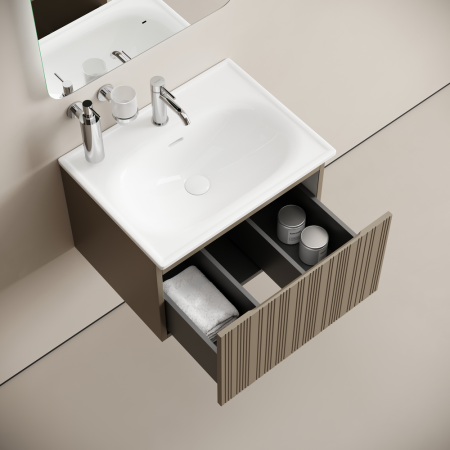 Тумба под раковину Sancos Code CD60GB серо-бежевая фото