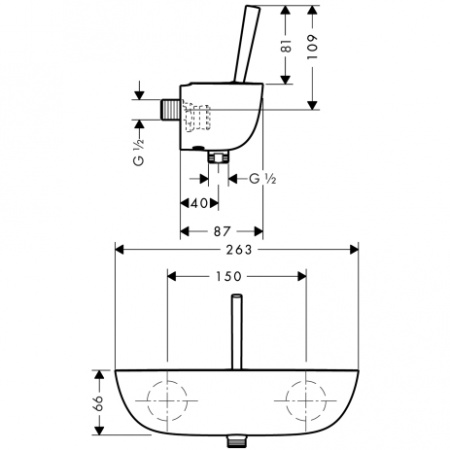 Смеситель для душа Hansgrohe PuraVida 15672000 фото