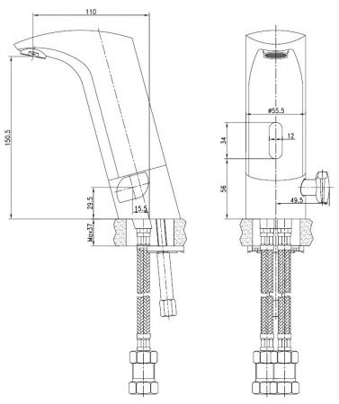 Смеситель для раковины сенсорный Kaiser Sensor 38011 фото