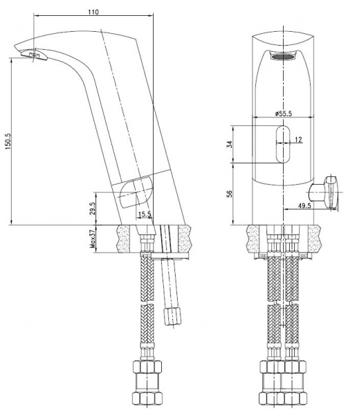 Смеситель для раковины сенсорный Kaiser Sensor 38011 фото