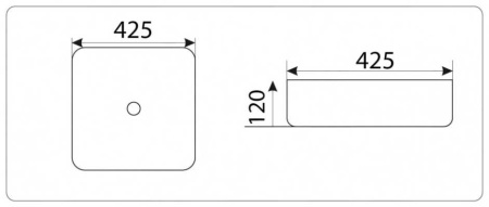 Накладная раковина GID Luxe Line D1305H004 43х43 фото