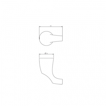 Крючок для ванной одинарный Rush Devon DE75210 фото