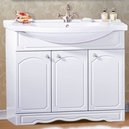 Тумба с раковиной Бриклаер Лючия 100 белая фото