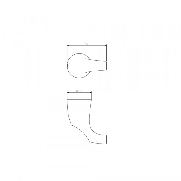 Крючок для ванной одинарный Rush Devon DE75210 фото