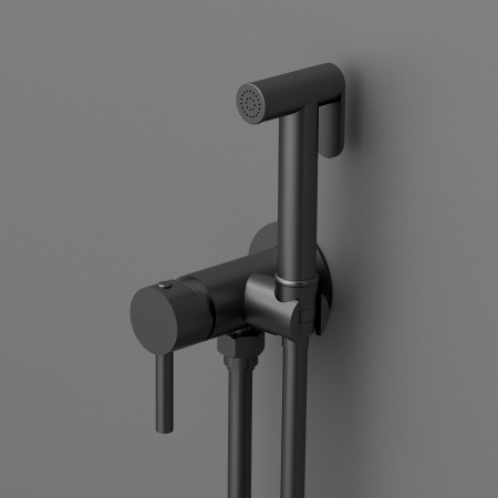 Гигиенический душ со смесителем Vincea VHFW-101MB черный матовый фото