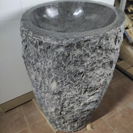 Раковина напольная из мрамора Black MN-01497 (57*57*90) фото