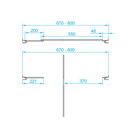 Душевая дверь RGW PA-02 NEW прозрачная 70 см фото