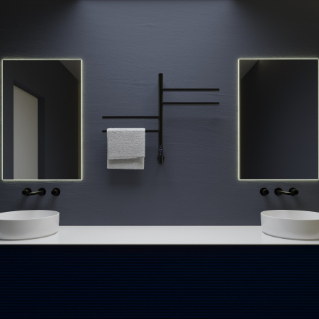 Электрический полотенцесушитель Vincea VTD-1S1CBE 43×60 черный, таймер фото