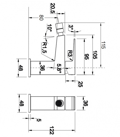 Cмеситель для биде Omnires Fresh FR7120MCR фото