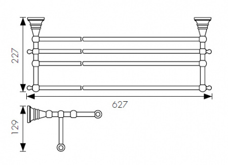 Полка для полотенец Kaiser Arno Br KH-4209 фото