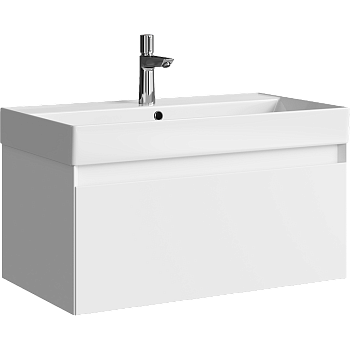 Тумба под раковину Aqwella Geometria 80 GE01081WM белая фото