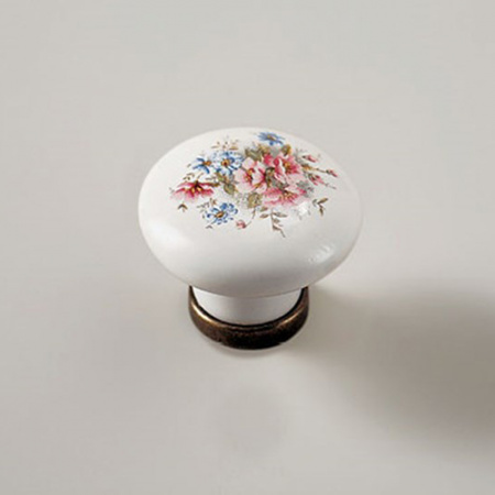Ручка для мебели Eban Decoro Fiore FAC01PO с рисунком цветы фото