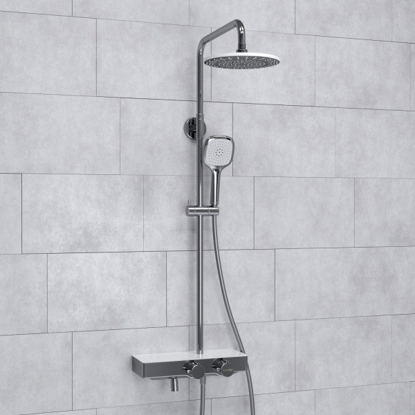 Душевая система (стойка) с термостатом WasserKRAFT Thermo A113.067.065.CH хромоникель фото