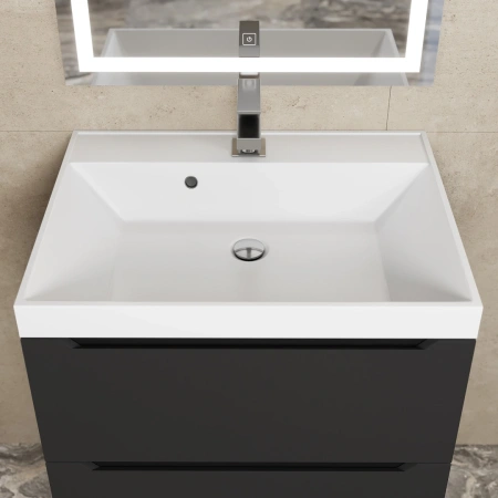 Тумба под раковину Uperwood Tanos 60 291020230 черная матовая фото