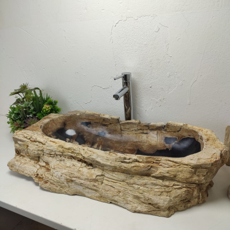 Накладная раковина из окаменелого дерева Fossil Basin OD-01333 (87*44*17) фото