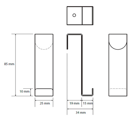 Крючок для одежды на дверь Bemeta Dark 101106150 черный матовый фото