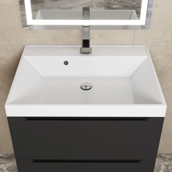 Тумба под раковину Uperwood Tanos 60 291020230 черная матовая фото