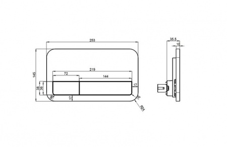 Клавиша смыва Villeroy & Boch ViConnect 92249061 хром фото
